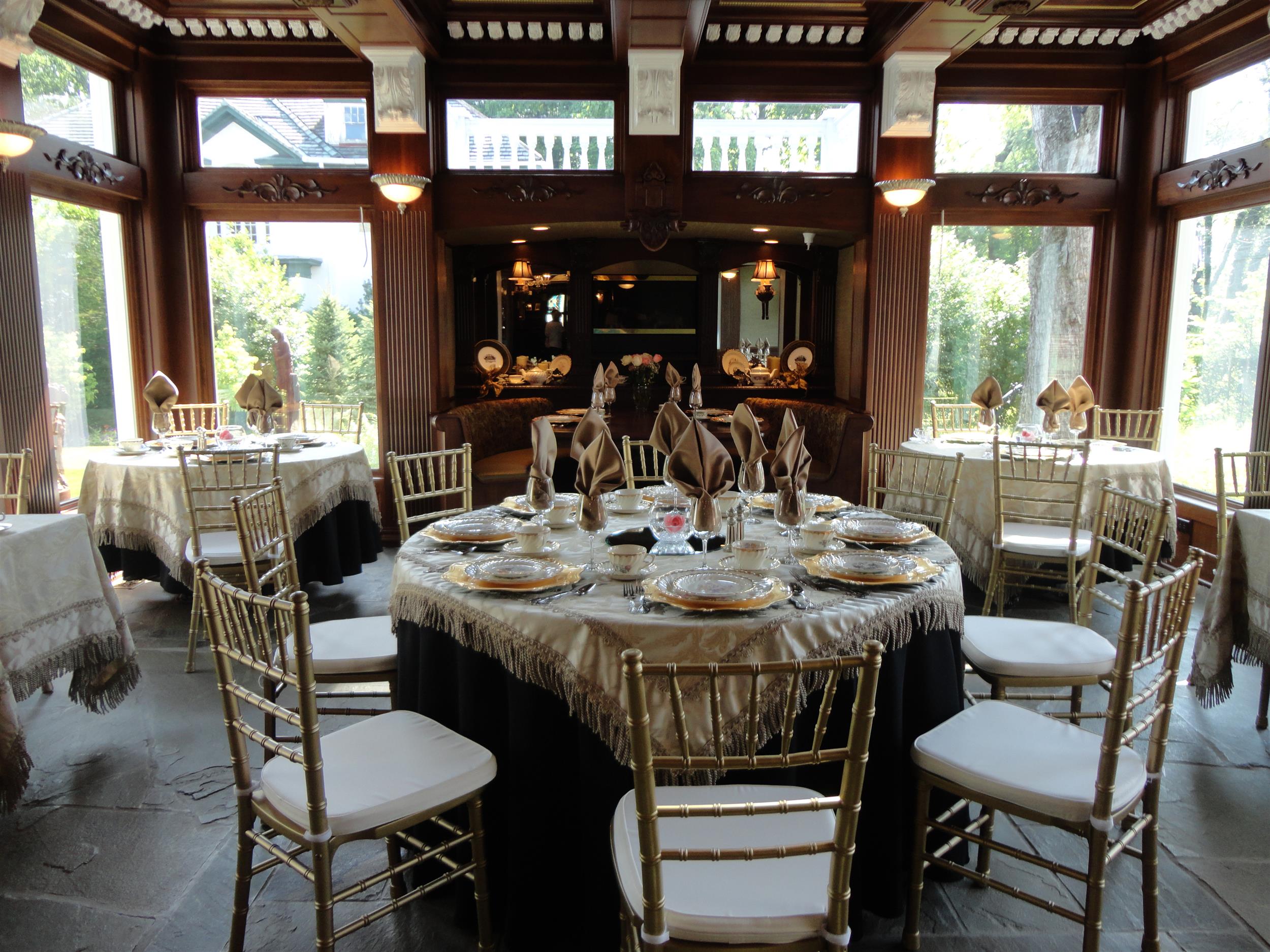 Dining room at the Sebring Mansion Inn and Spa